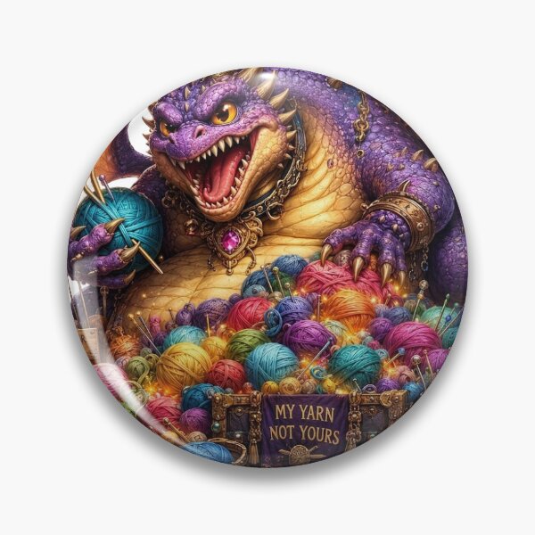 Artikelvorschau, Lustiger Garnsammler-Drache, Strick- und Häkel-Nerd entworfen und verkauft von CoolCrazyChaos.
