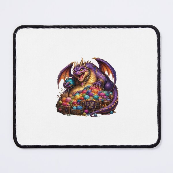 Item preview, Funny Yarn Hoarder Dragon Knitting Crochet Nerd designed and sold by CoolCrazyChaos.