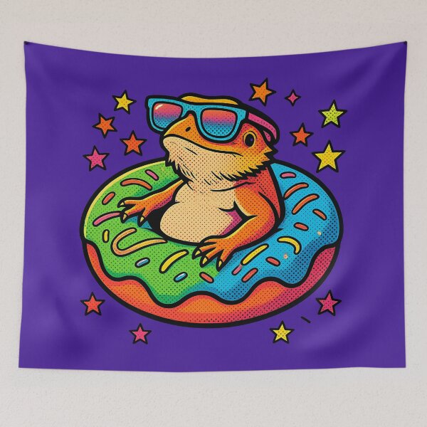 Item preview, Bearded Dragon Sunglasses Donut Pop Art designed and sold by MarCinu Art.