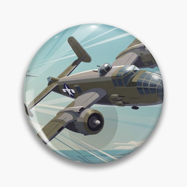 Item preview, B-25 Mitchell Banking Vector Illustration designed and sold by Airpower Art.