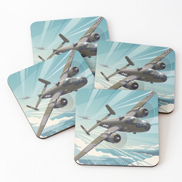 Item preview, B-25 Mitchell Banking Vector Illustration designed and sold by Airpower Art.