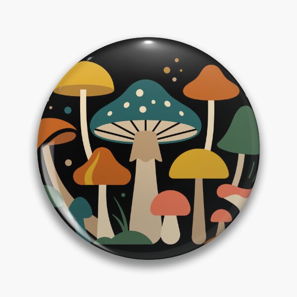 Artikelvorschau, Abstraktes, minimalistisches Pilzdesign in Retro-Herbstfarben entworfen und verkauft von ElegantOutlines.