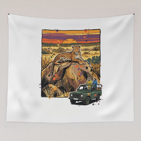 Item preview, Leopard Safari Sunset Yala Sri Lanka Art designed and sold by Merch by Das Design Studio.