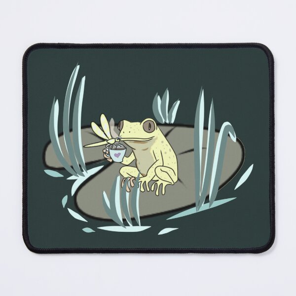 Item preview, Frog Drinking Coffee Cozy Cottagecore Aesthetic Illustration designed and sold by LeshanArt.