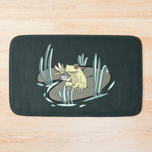 Item preview, Frog Drinking Coffee Cozy Cottagecore Aesthetic Illustration designed and sold by LeshanArt.