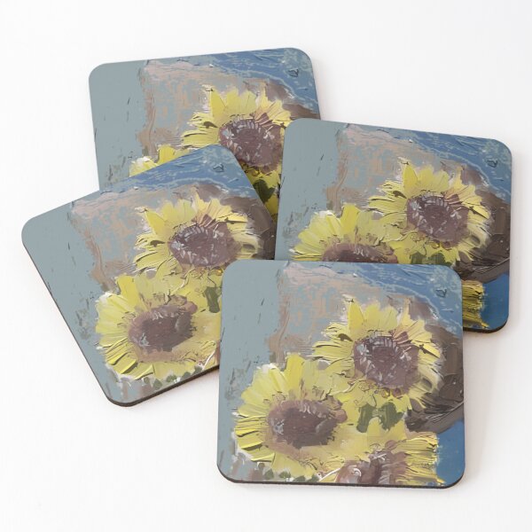 Item preview, Sunflowers Impasto Floral Oil Painting designed and sold by StudioVistas.