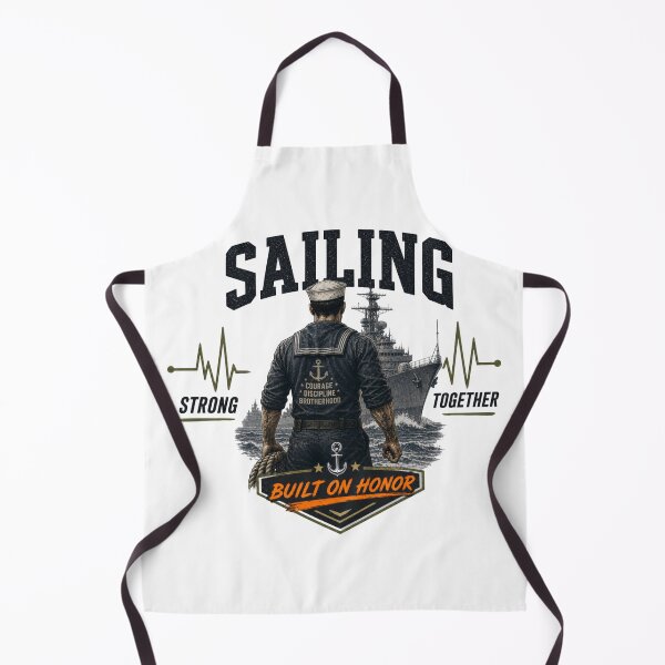 Item preview, Sailing Strong Together Built On Honor | Navy Sailor Heartbeat Design designed and sold by StyxIND.