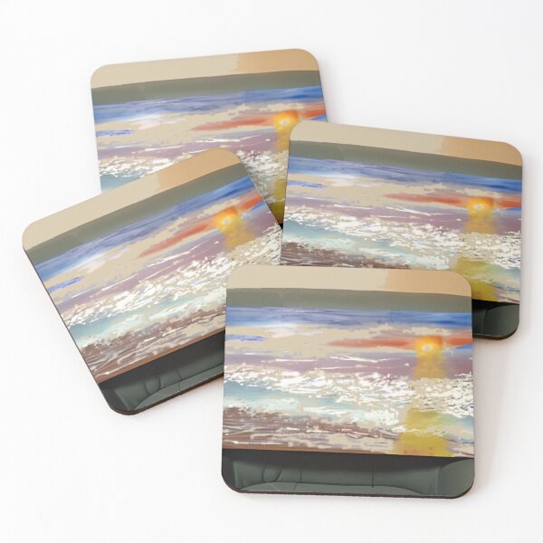 Item preview, Ocean Waves Sunset Panorama Oil Painting designed and sold by StudioVistas.