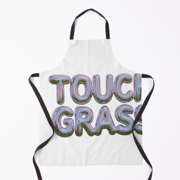 Item preview, Touch Grass Iridescent Text Funny Meme Design designed and sold by NicolasGlowArt.