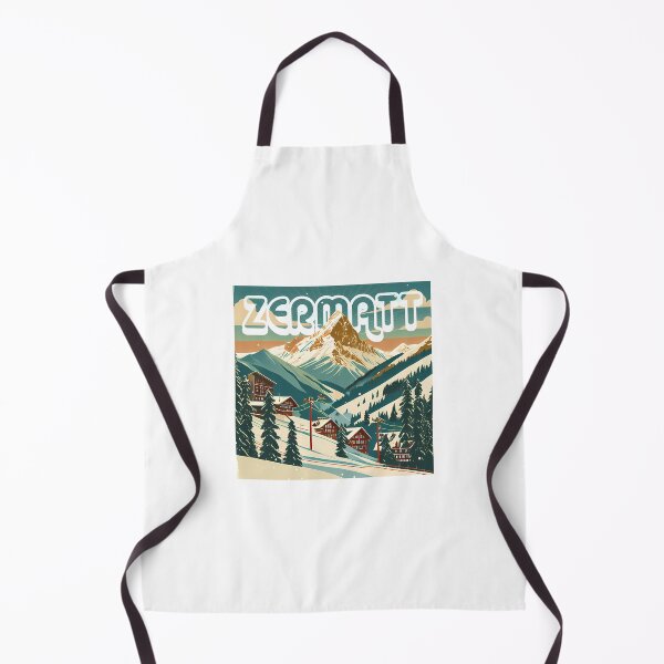 Item preview, Zermatt Valais Switzerland Ski Resort Vintage Style Artwork designed and sold by sailtonfg.