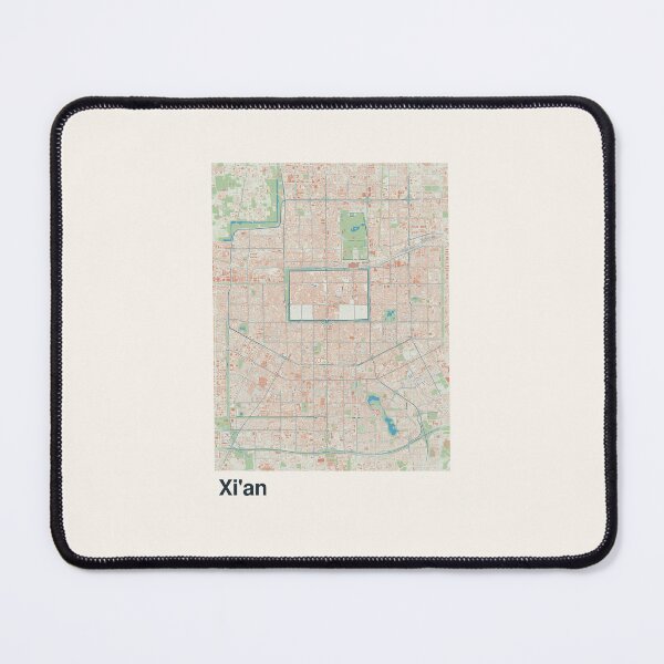 Artikelvorschau, Minimalistische Kartenkunst aus Xi'an entworfen und verkauft von MapsNerd.