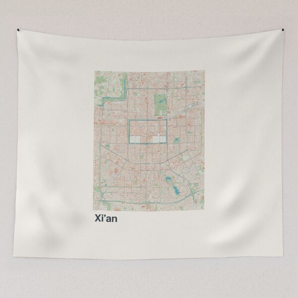 Item preview, Xi'an Minimalistic Map Art designed and sold by MapsNerd.