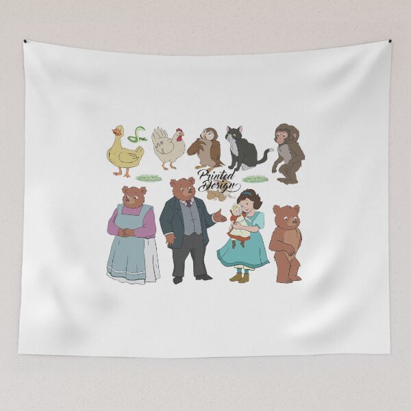 Item preview, Charming Animal & Girl Storybook Character Illustration Art designed and sold by Grahaniel.