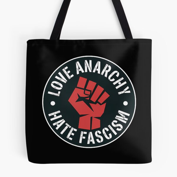 Artikelvorschau, Liebe Anarchie, hasse Faschismus – Antifaschistischer Anarchistischer Punk-Aufkleber entworfen und verkauft von LoFizzy.