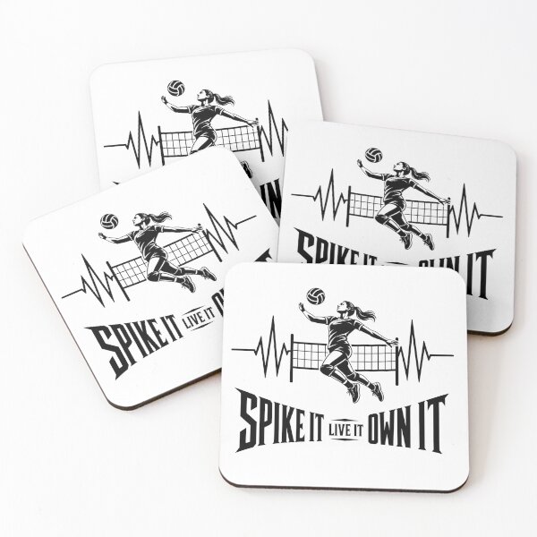 Item preview, Volleyball Spike It Live It Own It | Volleyball Heartbeat Design For Player designed and sold by StyxIND.