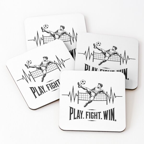 Item preview, Football Play Fight Win | Soccer Heartbeat Design For Football Lover designed and sold by StyxIND.