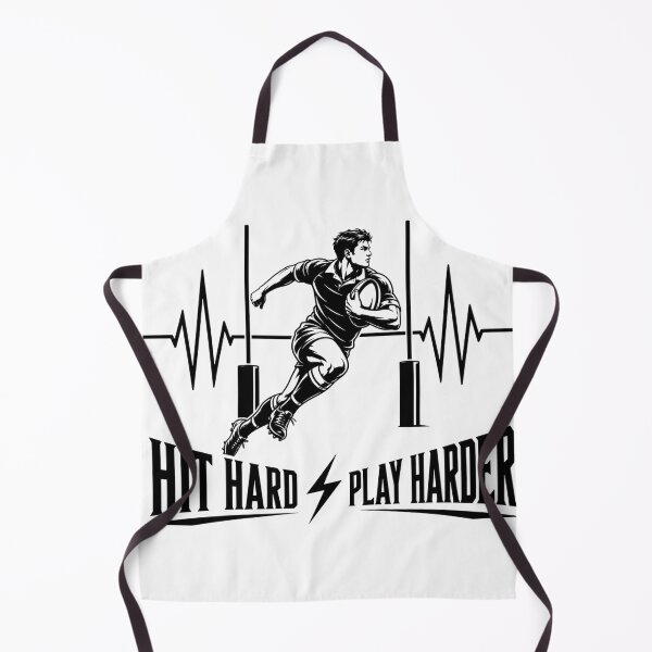 Item preview, Rugby Hit Hard Play Harder | Rugby Heartbeat Design For Rugby Player designed and sold by StyxIND.