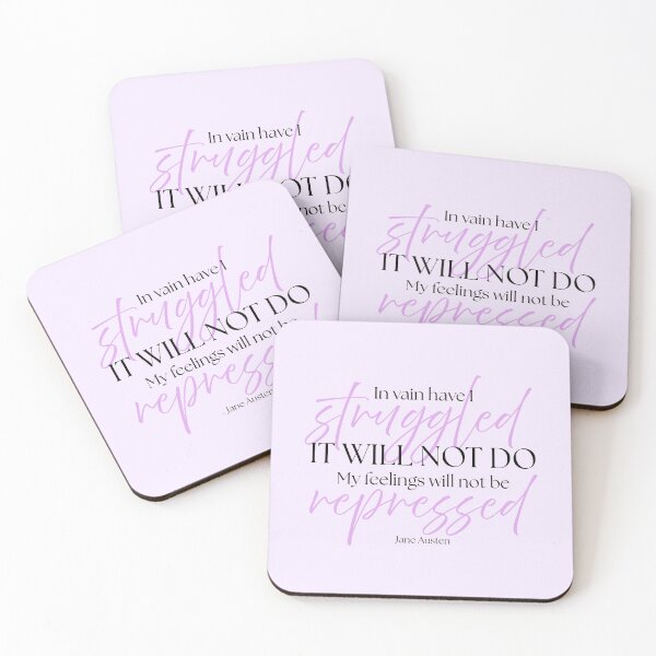 Item preview, Jane Austen Quote – Pride & Prejudice – "In Vain Have I Struggled" designed and sold by cheekymare.