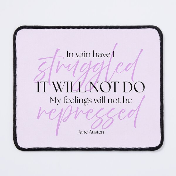 Item preview, Jane Austen Quote – Pride & Prejudice – "In Vain Have I Struggled" designed and sold by cheekymare.