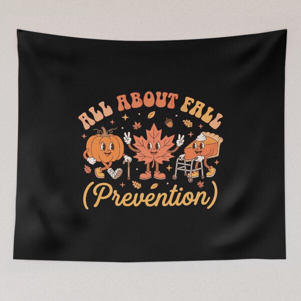 Item preview, All About Fall Prevention Retro Autumn Characters designed and sold by Dmo3HarkoArt.