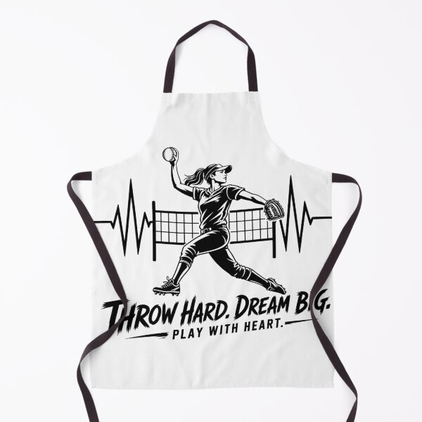 Item preview, Softball Throw Hard Dream Big | Softball Heartbeat Design For Softball Player designed and sold by StyxIND.