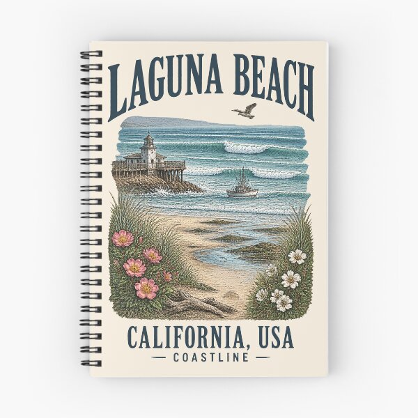 Item preview, Laguna Beach, California, USA [Vintage Illustration] designed and sold by elektronen.