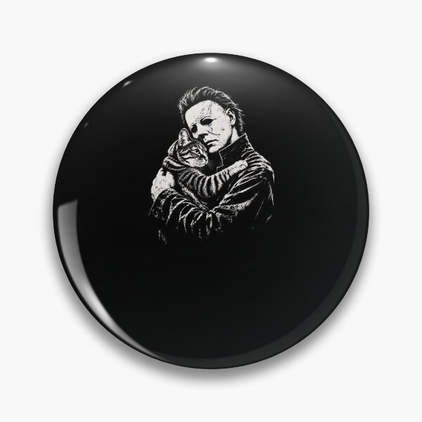 Item preview, Michael-Myers Inspired Holding Cat Wholesome Horror Graphic designed and sold by DeLafroozdesign.