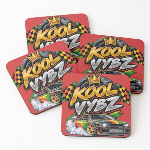 Item preview, Kool Vybz: Reggae Drifting Car with Gold Crown and Checkered Flags designed and sold by digitalbob60.