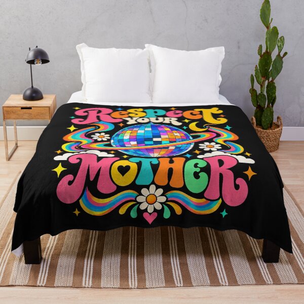 Item preview, Art Retro Respect Your Mother Disco Ball Mothers Day Retro Disco Mom designed and sold by MOHAMED FRASER.