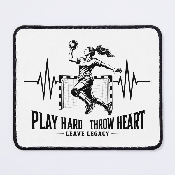 Item preview, Handball Play Hard Throw Heart | Handball Heartbeat Design For Handball Player designed and sold by StyxIND.