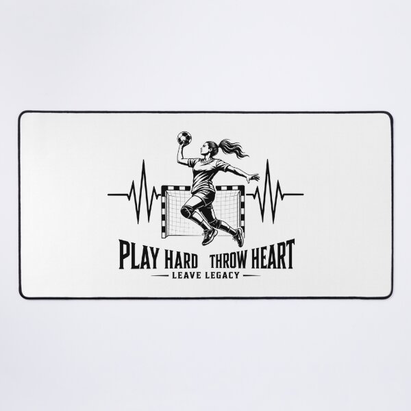 Item preview, Handball Play Hard Throw Heart | Handball Heartbeat Design For Handball Player designed and sold by StyxIND.