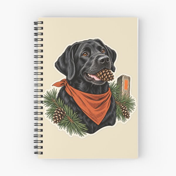 Item preview, Black Lab Pinecone Trail Scout designed and sold by WaynesCave.