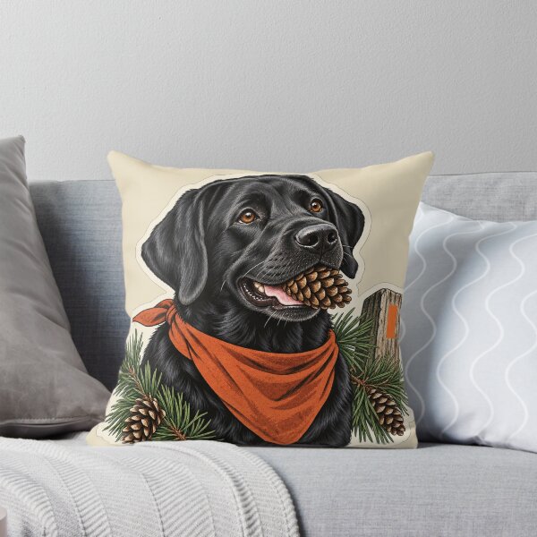 Item preview, Black Lab Pinecone Trail Scout designed and sold by WaynesCave.