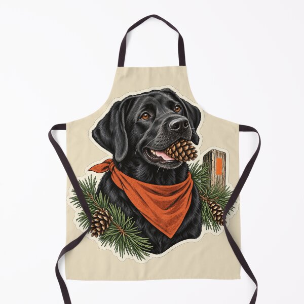 Item preview, Black Lab Pinecone Trail Scout designed and sold by WaynesCave.