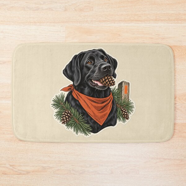 Item preview, Black Lab Pinecone Trail Scout designed and sold by WaynesCave.