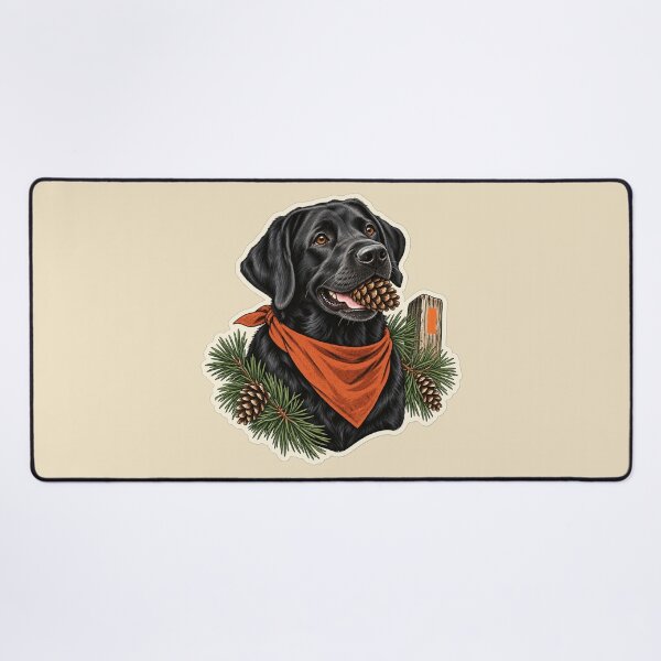 Item preview, Black Lab Pinecone Trail Scout designed and sold by WaynesCave.