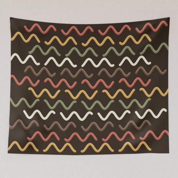 Item preview, Groovy Tube Waves 1970s Psychedelic Stripe Pattern designed and sold by KungPowUnicorn.