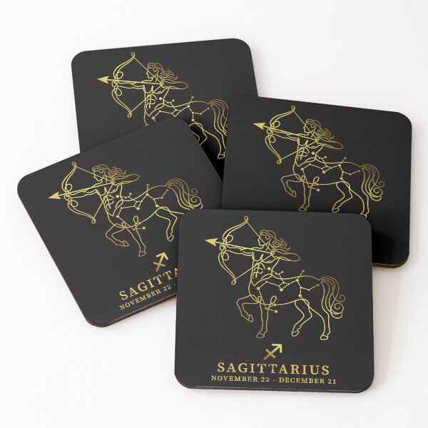 Item preview, Sagittarius Constellation Archer Line Art - Vintage "Gold" Zodiac Star Sign designed and sold by Vikreta.