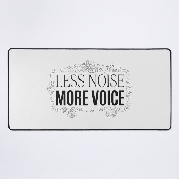 Item preview, Less Noise More Voice Minimal Typography Quote Art designed and sold by Fine-Arts-Lab.