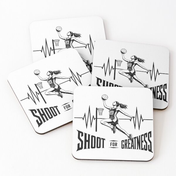 Item preview, Netball Shoot For Greatness | Netball GA Heartbeat Design For Netball Player designed and sold by StyxIND.