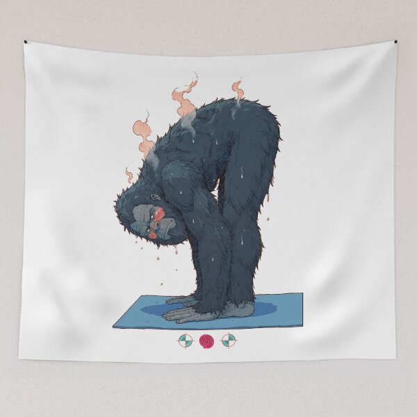 Item preview, Hot Yoga Bigfoot – Funny Standing Forward Fold Uttanasana Design designed and sold by Whimsy Trail Co.