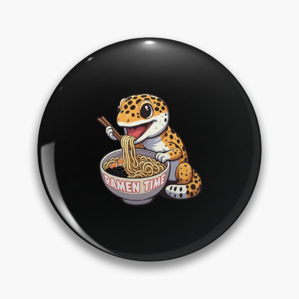 Item preview, Cute Gecko Eating Ramen Bowl Noodles Art designed and sold by Grahaniel.