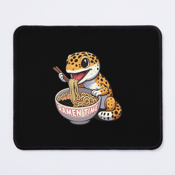 Item preview, Cute Gecko Eating Ramen Bowl Noodles Art designed and sold by Grahaniel.