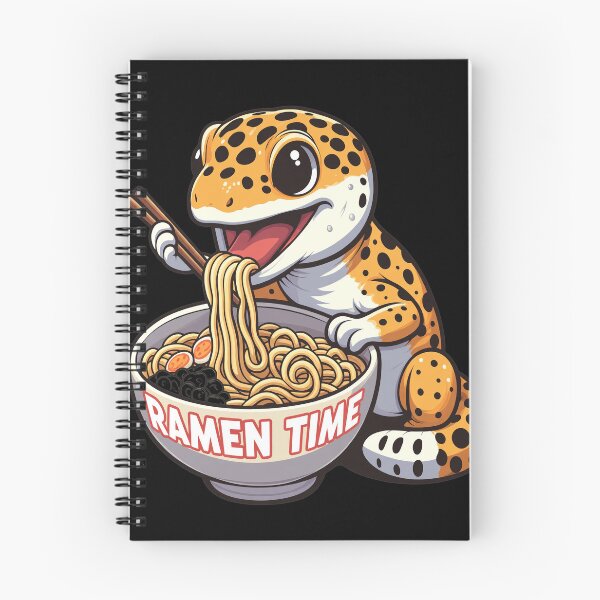 Item preview, Cute Gecko Eating Ramen Bowl Noodles Art designed and sold by Grahaniel.