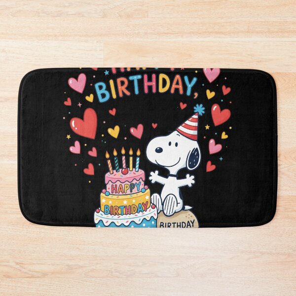 Item preview, Snoopy Happy Birthday Cake Celebration Art designed and sold by Grahaniel.
