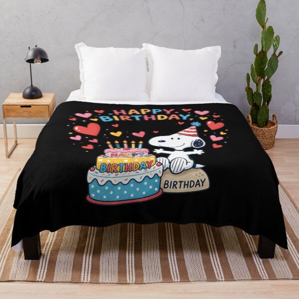 Item preview, Snoopy Happy Birthday Cake Celebration Art designed and sold by Grahaniel.