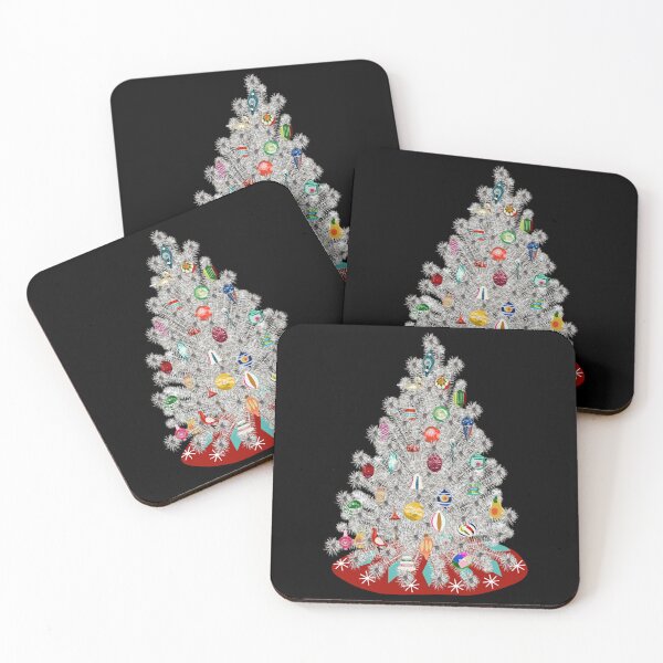 Item preview, Vintage Mid Century Silver Christmas Tree Graphic designed and sold by RosalynnShacke.