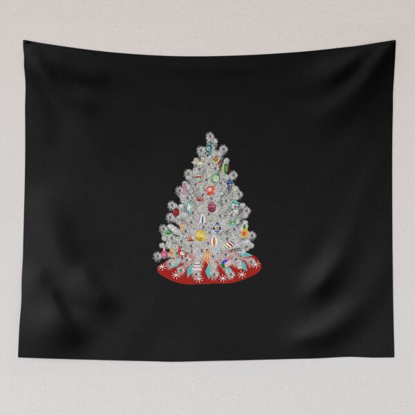 Item preview, Vintage Mid Century Silver Christmas Tree Graphic designed and sold by RosalynnShacke.