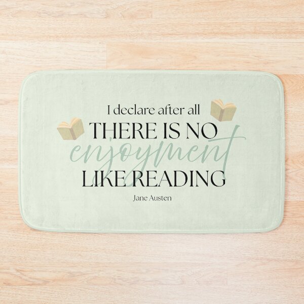 Item preview, Jane Austen Quote – Pride & Prejudice – "No Enjoyment Like Reading" with Illustration designed and sold by cheekymare.