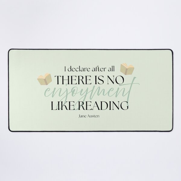 Item preview, Jane Austen Quote – Pride & Prejudice – "No Enjoyment Like Reading" with Illustration designed and sold by cheekymare.